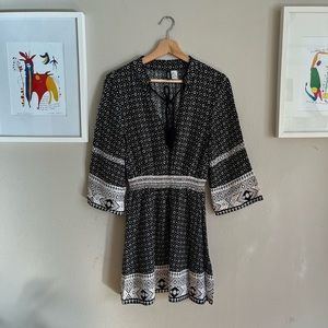 Divided• Black & White Patterned Dress• Size 8